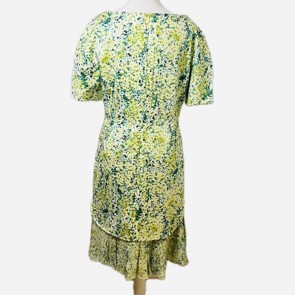 Intend Pianoforte di MaxMara Green Floral Dress - Italian Made, Sz 8 - Picture 2 of 9